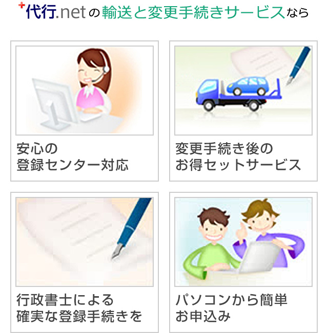 ネットで簡単料金検索！自動車・バイクを全国各地へ運びます。
