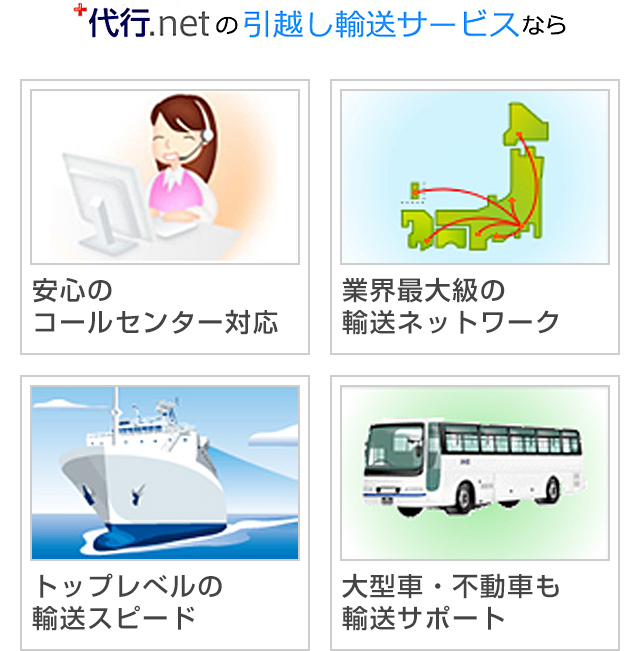 ネットで簡単料金検索！自動車・バイクを全国各地へ運びます。